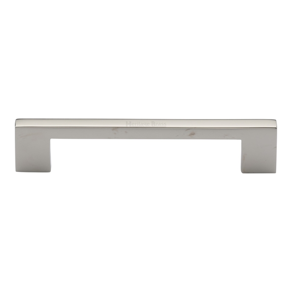 C0337 128-PNF • 128 x 148 x 30mm • Polished Nickel • Heritage Brass Metro Cabinet Pull Handle
